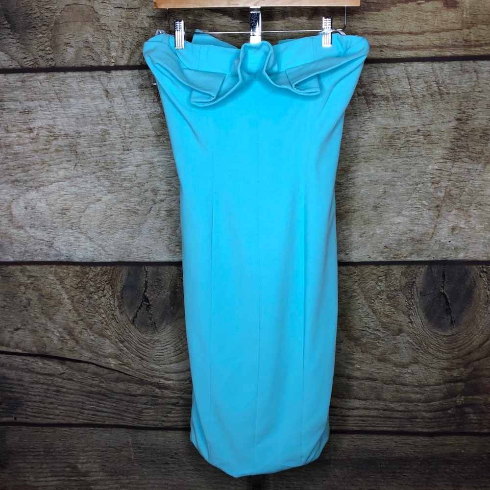 Black Halo Eve 2 Sleeveless Tube Dress Blue NWOT